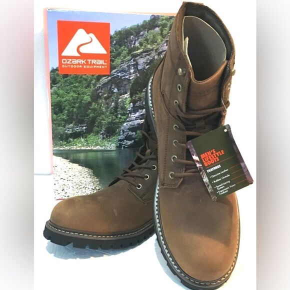 OZARK TRAIL MEN\'S Size 13 Boots RANGE CLEAN TOE MOUNTAIN HIKING & HUNTING NIB main image 9